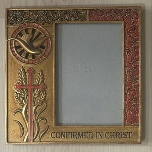 Gold and Red Religious Photo Frame